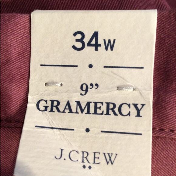 J. Crew 9" mens flex chino short Size 34 NWT Dusty Rose - Picture 5 of 7